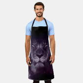 Galaxy Lion Face Art Wallpaper Schürze (Getragen)