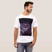 Galaxy Lion Face Art Wallpaper T-Shirt (Vorne ganz)