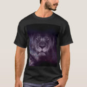 Galaxy Lion Face Art Wallpaper T-Shirt (Vorderseite)