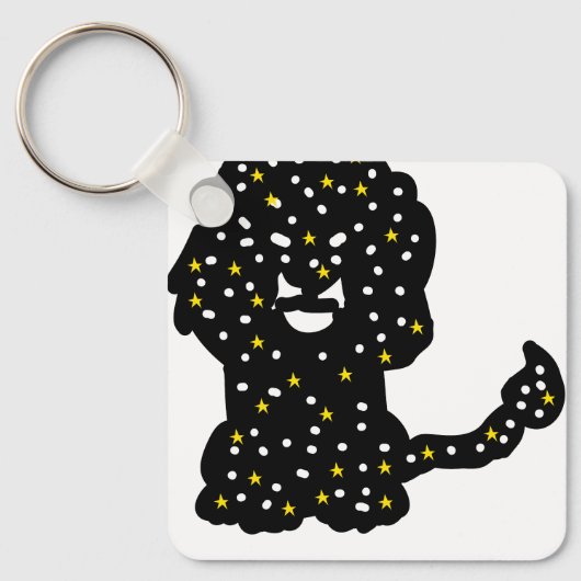 Galaxy Lion Keychain – Cosmic Mane Silhouette Schlüsselanhänger (Vorderseite)