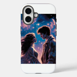 Galaxy Love Couple Romantic Valentine Night Art iPhone 16 Hülle