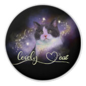 Galaxy Lovely Cat Keramikknauf (Vorderseite)