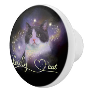 Galaxy Lovely Cat Keramikknauf