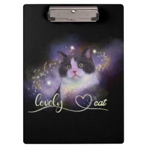 Galaxy Lovely Cat Klemmbrett
