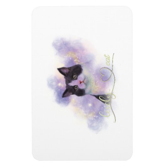 Galaxy Lovely Cat Magnet (Vertikal)