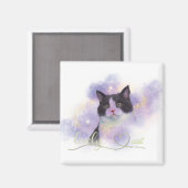 Galaxy Lovely Cat Magnet (Vorderseite/Rückseite)