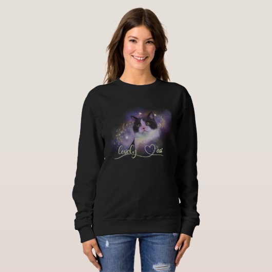 Galaxy Lovely Cat Sweatshirt (Vorne ganz)