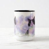 Galaxy Lovely Cat Zweifarbige Tasse (Mittel)