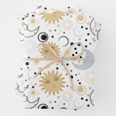 Galaxy Lover Starry Sky Sun Halbmond Sketch Stil Geschenkpapier Set (Beispiel)
