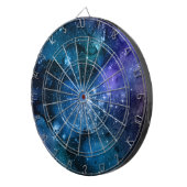 Galaxy Lovers Starry Space Blue Sky White Glitzern Dartscheibe (Vorderseite rechts)
