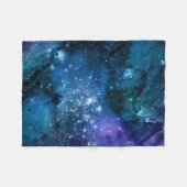 Galaxy Lovers Starry Space Blue Sky White Glitzern Fleecedecke (Vorderseite (Horizontal))