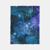 Galaxy Lovers Starry Space Blue Sky White Glitzern Fleecedecke (Vorderseite)