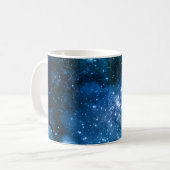 Galaxy Lovers Starry Space Blue Sky White Glitzern Kaffeetasse (Vorderseite Links)