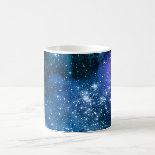 Galaxy Lovers Starry Space Blue Sky White Glitzern Kaffeetasse (Mittel)