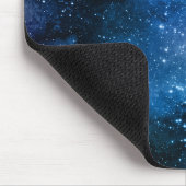 Galaxy Lovers Starry Space Blue Sky White Glitzern Mousepad (Ecke)