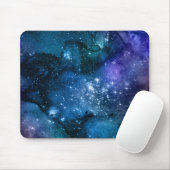 Galaxy Lovers Starry Space Blue Sky White Glitzern Mousepad (Mit Mouse)
