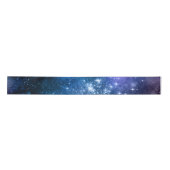 Galaxy Lovers Starry Space Blue Sky White Glitzern Satinband (Vorderseite)