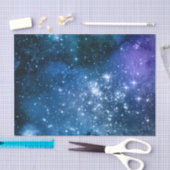 Galaxy Lovers Starry Space Blue Sky White Glitzern Seidenpapier (Handwerk)
