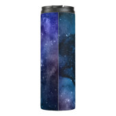 Galaxy Lovers Starry Space Blue Sky White Glitzern Thermosbecher (Rückseite)