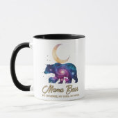 Galaxy Mama Bear & Cubs Moon Silhouette Tasse (Links)