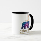 Galaxy Mama Bear & Cubs Moon Silhouette Tasse (VorderseiteRechts)