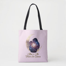 Galaxy Mama & Child Silhouette Moon Art Tasche