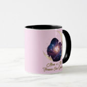 Galaxy Mama & Child Silhouette Moon Art Tasse (VorderseiteRechts)