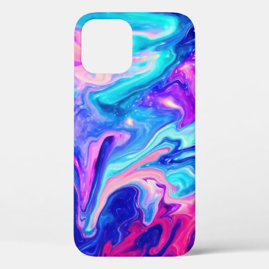 Galaxy Marble Modernes Abstraktes iPhone mit Wasse Case-Mate iPhone Hülle (Rückseite)