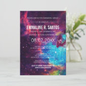 Galaxy Memorial Service Einladung (Stehend Vorderseite)