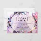Galaxy Modern Space Angesagt RSVP Card (Vorderseite)
