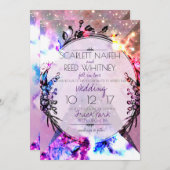 Galaxy Modern Space Angesagte Hochzeitseinladung Einladung (Vorne/Hinten)