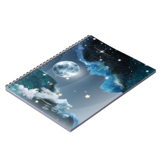 Galaxy Moon Diary/School Notebook  Notizblock (Linke Seite)