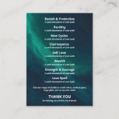 Galaxy Moon Moth Zauber Jar Kit Business Card Visitenkarte (Rückseite)