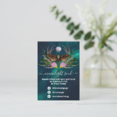 Galaxy Moon Moth Zauber Jar Kit Business Card Visitenkarte (Stehend Vorderseite)