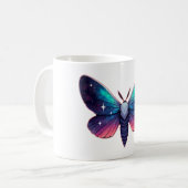 Galaxy Moth - Cosmic Space Themed Fantasy Kaffeetasse (Vorderseite Links)
