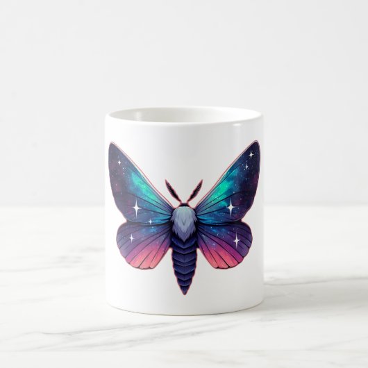 Galaxy Moth - Cosmic Space Themed Fantasy Kaffeetasse (Mittel)