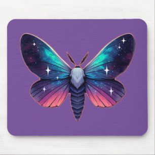 Galaxy Moth - Cosmic Space Themed Fantasy Mousepad