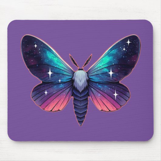 Galaxy Moth - Cosmic Space Themed Fantasy Mousepad (Vorne)