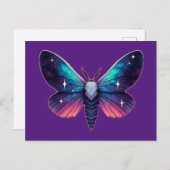 Galaxy Moth - Cosmic Space Themed Fantasy Postkarte (Vorne/Hinten)