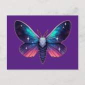Galaxy Moth - Cosmic Space Themed Fantasy Postkarte (Vorderseite)
