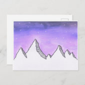 Galaxy Mountain Postcard Postkarte (Vorne/Hinten)