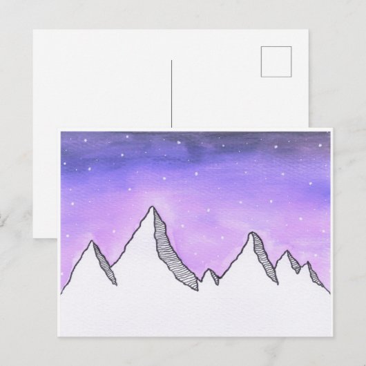 Galaxy Mountain Postcard Postkarte (Vorne/Hinten)