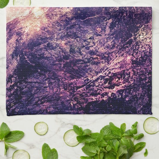 Galaxy Mountains Küchentuch (Gefaltet)