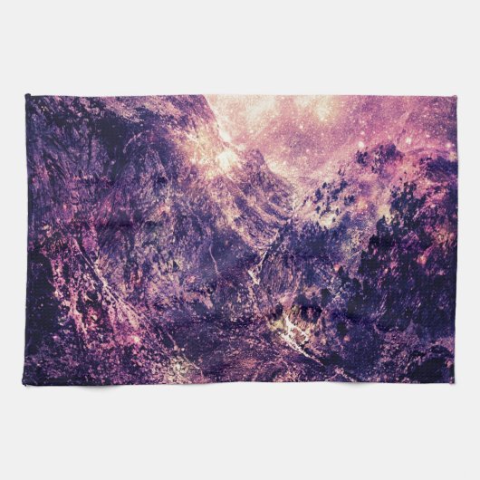 Galaxy Mountains Küchentuch (Horizontal)