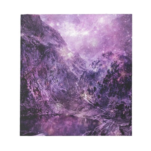 Galaxy Mountains Notizblock (Vorderseite)