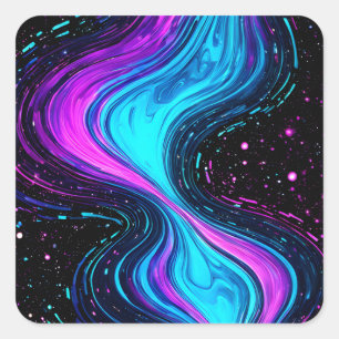 Galaxy mutiert v2 quadratischer aufkleber