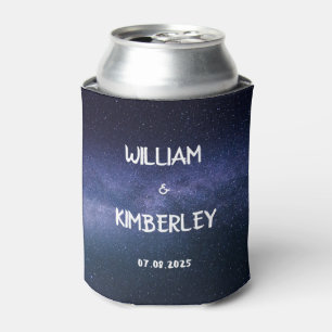Galaxy Navy Blau Sterne Cosmos Hochzeit Dosenkühler