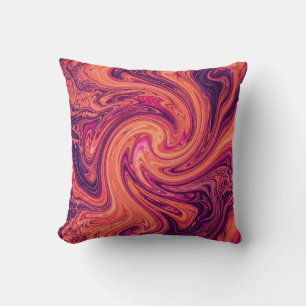Galaxy-Nebel-Swirr-Wurfkissen – Oranger Sonnenunte Kissen