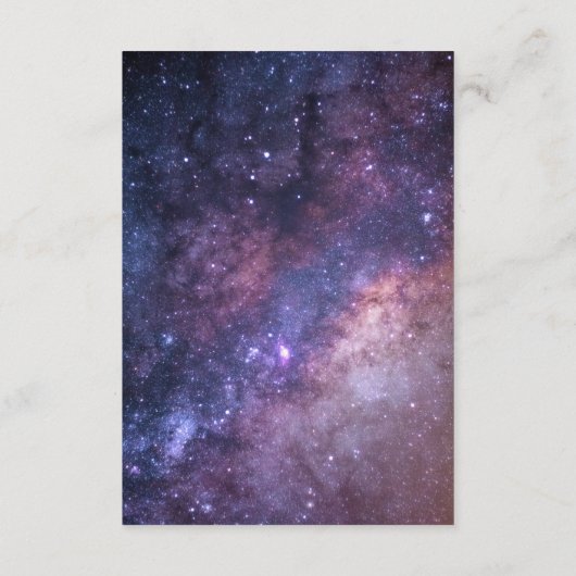 Galaxy Nebula Celestial Hochzeitsunterkünfte Begleitkarte (Rückseite)