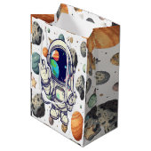 Galaxy Nebula Geschenktasche - kosmische Raumschif Mittlere Geschenktüte (Vorderseite Schrägansicht)